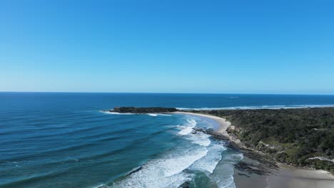 Luftaufnahme-Von-Goanna-Landspitze-Und-Chinamans-Beach-Evans-Head-Australien