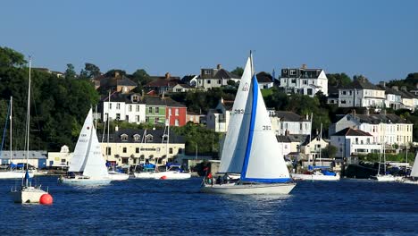 Sailboats-Sailing-Down-the-River-Tamar-with-a-Panning-Shot-Between-Devon-and-Cornwall-from-the-Saltash-Town