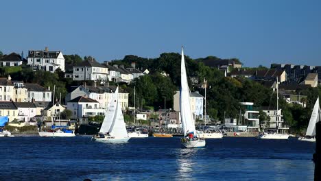Sailboats-on-the-River-Tamar-Between-Devon-and-Cornwall-on-a-Beautiful-Summers-Day-in-England