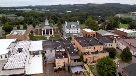 Hillsville-virginia-aerial-of-downtown-and-courthouse