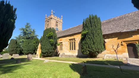 Church-in-small-English-Cotswolds-village-Stanway---Gloucestershire