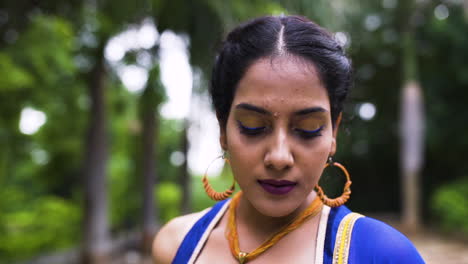 Beautiful-Indian-woman-in-traditional-chaniya-choli-for-navratri-8