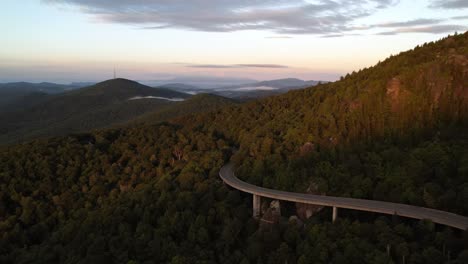Sunrise-aerial-looking-west-below-grandfather-mountain-nc
