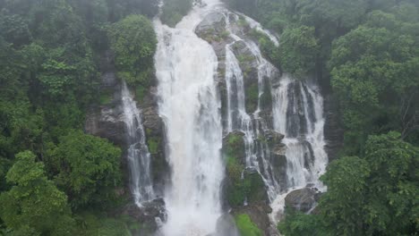 Aerial-View-Cascading-Wachirathan-Waterfalls.-Dolly-Back