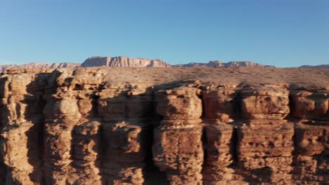Aerial-reveal-Arizona-desert-sandstone-cliff-mountain-landscape