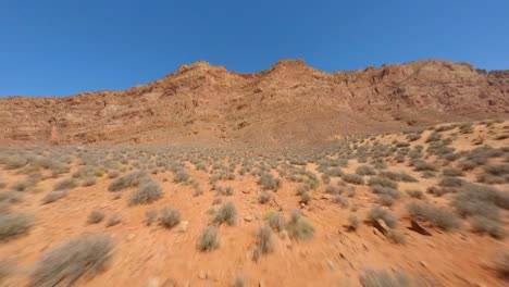 FPV-drone-flying-on-Antelope-Pass-Vista-desert-landscape-in-Arizona