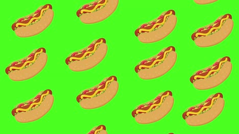 Hot-dog-falling-through-the-green-screen