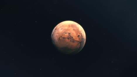 Slowly-Approaching-Mars,-the-Red-Planet