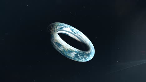 Ringerde,-Planet-Erde-In-Form-Eines-Torus