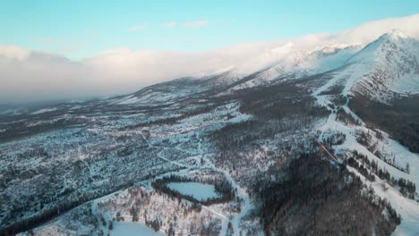 Breathtaking-incredible-aerial-view-of-High-Tatras-mountain-alps-ski-slope
