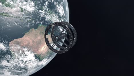 Large-Space-Station-Rotating-in-Earth-Orbit
