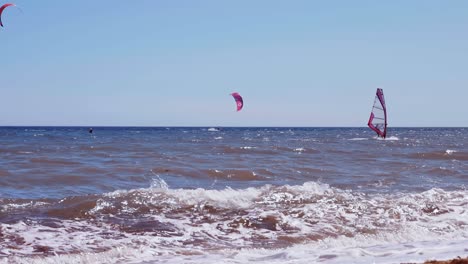 Slow-motion-Windsurfer-on-a-sunny-day