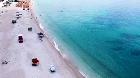 Eine-Luftaufnahme-Von-Borsh-Beach-In-Albania-Riviera