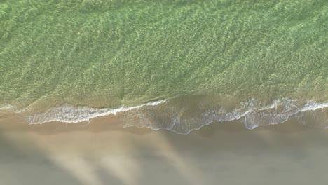 Aerial-shot-taken-with-drone-of-shoreline---birdseye-perspective