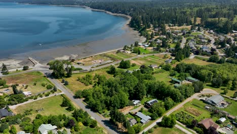 Aerial-view-of-Whidbey-Island's-lush-communities-on-the-water