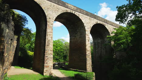 Torrs-riverside-park-goyt-river-aqueduct-aerial-zoom-track-in