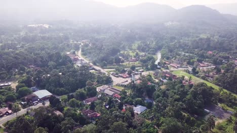 Drone-shots-of-Hulu-Langat-near-the-greater-outskirts-of-Kuala-Lumpur,-Malaysia