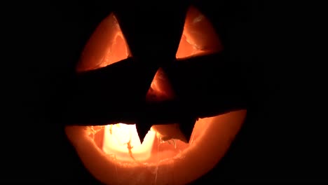 Calabaza-Jack-O-Linterna-Para-Otoño-Y-Otoño,-Temporada-De-Halloween