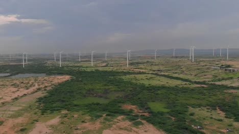 An-aerial-view-of-a-vast-turbine-wind-mills-farm-in-Jhimpir-in-day-time