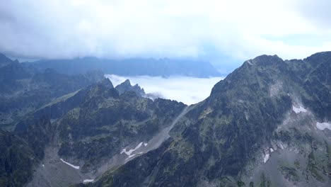 Blick-Auf-Die-Malerische-Hohe-Tatra-Vom-Lomnica-Gipfel,-Slowakei