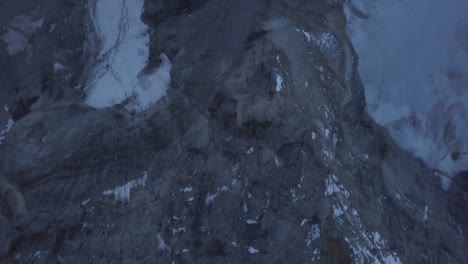 Overhead-view-from-drone-looking-down-on-Lion-Ridge-of-Cervino-Mountain-to-the-Matterhorn