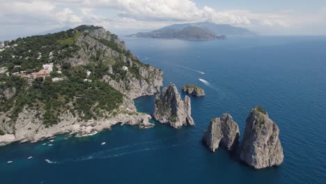 Premium Photo  Capri island and faraglioni at naples in italy