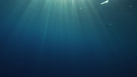 Sonnenstrahlen-Unter-Wasser-Brechen-Durch-Die-Oberfläche-Und-Durchdringen-Mit-Ihren-Lichtstrahlen-Das-Klare-Tropische-Wasser