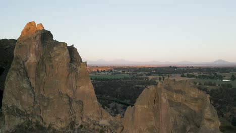 Aerial-view-over-Smith-Rock-revealing-skyline
