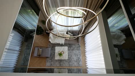 Modernes-Luxus-wohnzimmer-innendesign,-Draufsicht-1
