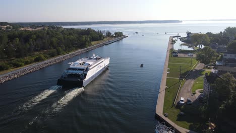 Forward-track-behind-the-Lake-Express-Ferry-as-it-travels-through-the-Muskegon-Channel-from-Milwaukee