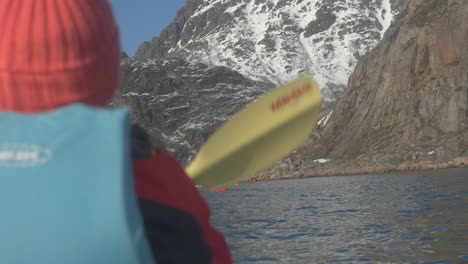 Canoeing-among-the-rugged-mountains-of-Lofoten