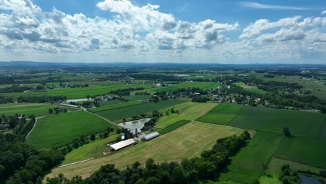 Airplane-view-of-rural-farmland