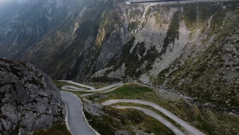 Drone-footage-of-the-Tremola-Pass-in-Switzerland