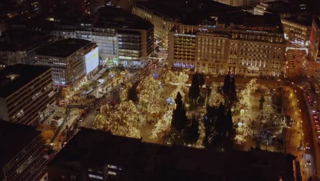 Antenne---Syntagma-platz-In-Athen-An-Weihnachten