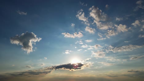 Clouds-Sky-Panoramic-View-of-Sun-Slightly-Cloudy-Blue-Heaven-Yellow-Epic-Tints