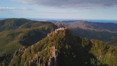 Circling-around-the-jagged-peak-of-one-of-the-coromandel-mountains-in-New-Zealand-North-Island