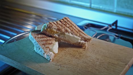 Toasted-Whole-Grain-Sandwich-Filled-With-Mayonnaise,-Boiled-Eggs,-And-Cheese