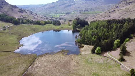 Blea-Tarn-Ambleside-Near-The-Langdales-In-The-Lake-District-Drone-Footage