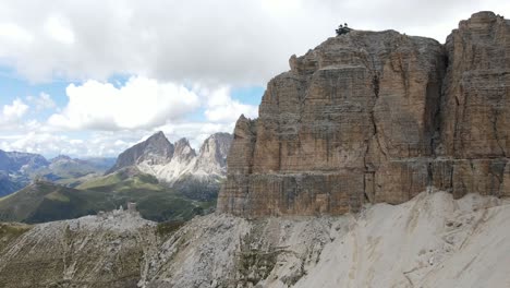 Aerial-views-of-the-cable-car-Sass-Pordoi-in-the-italian-Dolomites-1
