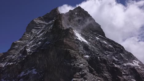 Ascending-aerial-view-from-drone-with-view-of-peak-of-the-Matterhorn