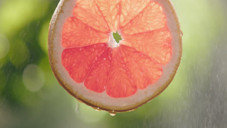 Fresh-Grapefruit-Slice-Splashed-by-Water-Droplet-Mist-in-Slow-Motion-with-Bright-Backlit-Background