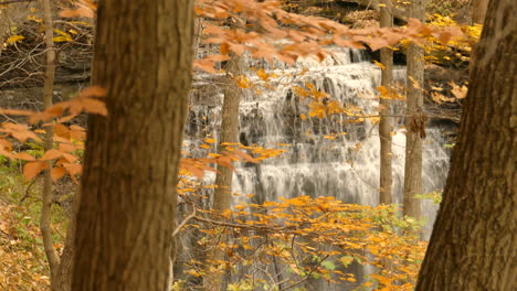 Waterfall-in-autumn-colorsView-of-the-waterfall-in-autumn