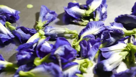 Pile-of-Butterfly-Pea-Flower,-Close-Up