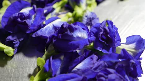 Pile-of-Butterfly-Pea-Flower,-Close-Up-1