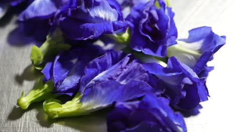 Pile-of-Butterfly-Pea-Flower,-Close-Up-2
