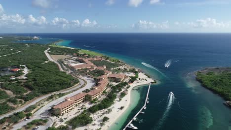 Vista-Del-Hotel-Sandalias-Curacao-Disparo-De-Drone