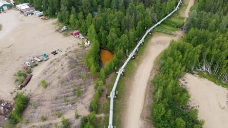 4K-Drone-Video-of-Trans-Alaska-Pipeline-in-Fairbanks,-AK-during-Sunny-Summer-Day-13