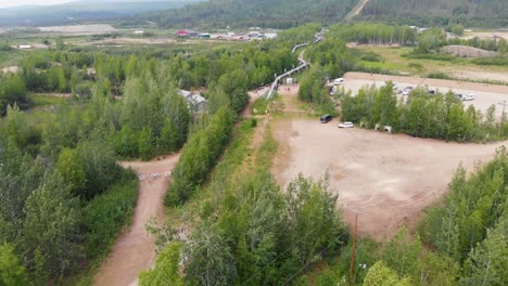4K-Drone-Video-of-Trans-Alaska-Pipeline-in-Fairbanks,-AK-during-Sunny-Summer-Day-12