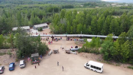 4K-Drone-Video-of-Trans-Alaska-Pipeline-in-Fairbanks,-AK-during-Sunny-Summer-Day-9
