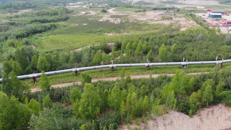 4K-Drone-Video-of-Trans-Alaska-Pipeline-in-Fairbanks,-AK-during-Sunny-Summer-Day-19